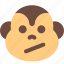 monkey, confused, emoticons, animal 