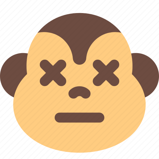 Monkey, death, eyes, emoticons, animal icon - Download on Iconfinder