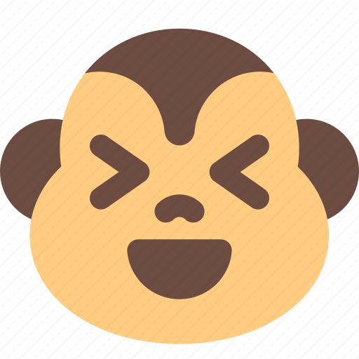 Monkey, grinning, squinting, emoticons, animal icon - Download on Iconfinder