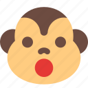 monkey, shock, emoticons, animal
