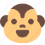 monkey, smiling, emoticons, animal 