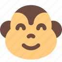 monkey, smiling, eyes, emoticons, animal