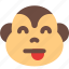 monkey, tongue, smiling, eyes, emoticons, animal 