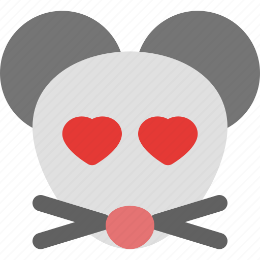 Mouse, heart, eyes, emoticons, animal icon - Download on Iconfinder