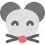 mouse, smiling, emoticons, animal 