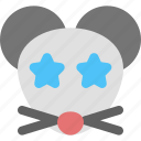 mouse, star, struck, emoticons, animal