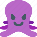 octopus, pouting, emoticons, animal