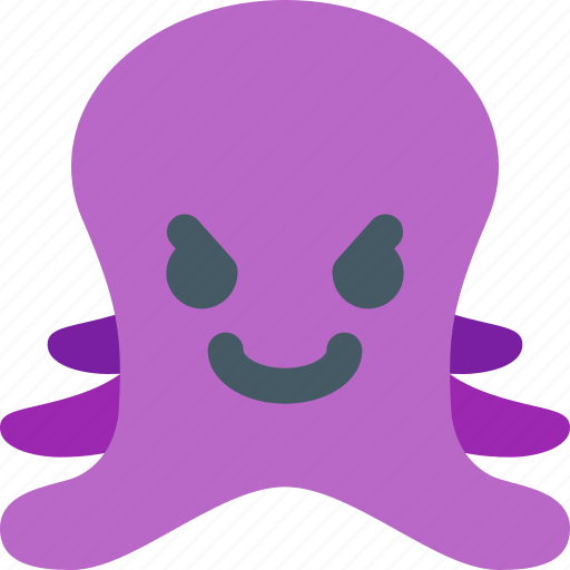 Octopus, pouting, emoticons, animal icon - Download on Iconfinder