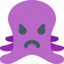 octopus, upset, emoticons, animal