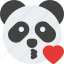 panda, blowing, a, kiss, emoticons, animal 