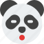 panda, closed, eyes, shock, emoticons, animal 