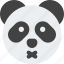 panda, closed, mouth, emoticons, animal 