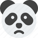panda, frowning, emoticons, animal
