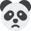 panda, frowning, emoticons, animal 