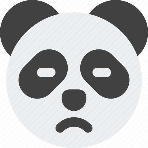 Panda, sad, face, emoticons, animal icon - Download on Iconfinder