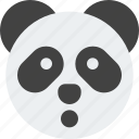 panda, shock, emoticons, animal