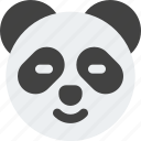 panda, smiling, closed, eyes, emoticons, animal