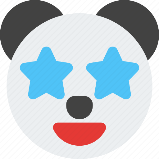Panda, star, struck, emoticons, animal icon - Download on Iconfinder