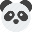 panda, without, mouth, emoticons, animal