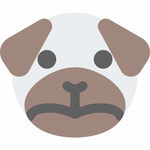 Pug, frowning, emoticons, animal icon - Download on Iconfinder