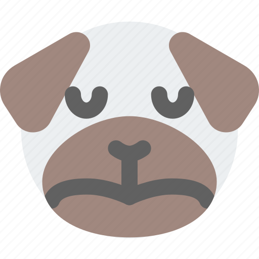 Pug, sad, emoticons, animal icon - Download on Iconfinder