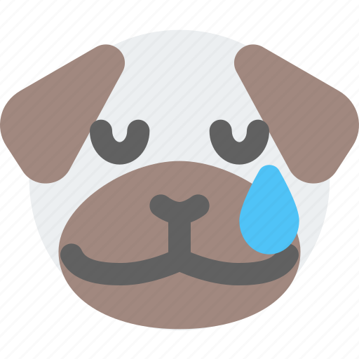 Pug, tear, emoticons, animal icon - Download on Iconfinder