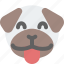 pug, tongue, smiling, emoticons, animal 