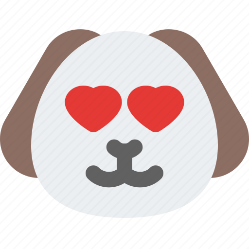 Puppy, heart, eyes, emoticons, animal icon - Download on Iconfinder