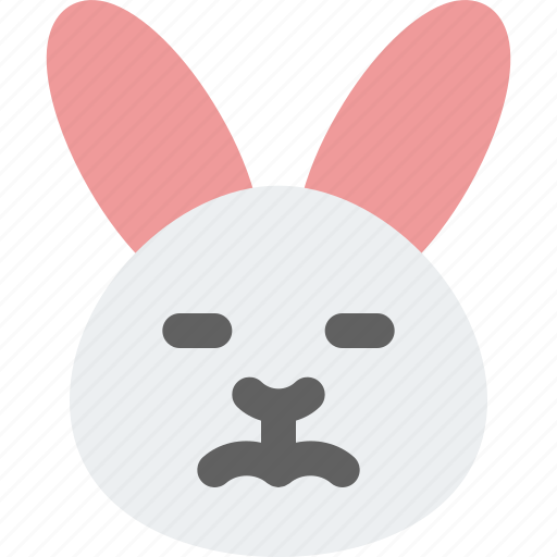 Rabbit, sad, closed, eyes, emoticons, animal icon - Download on Iconfinder