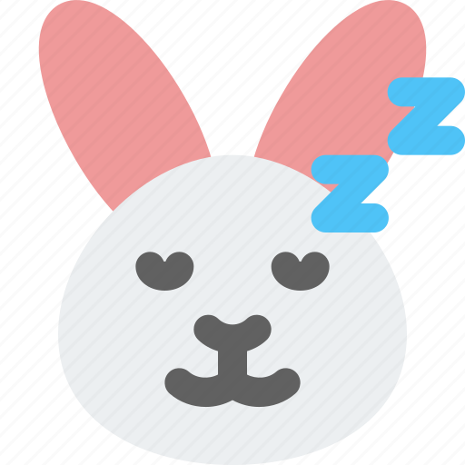 Rabbit, sleeping, emoticons, animal icon - Download on Iconfinder
