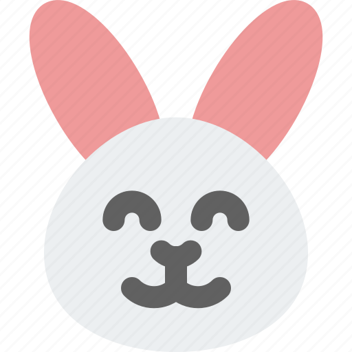 Rabbit, smiling, emoticons, animal icon - Download on Iconfinder