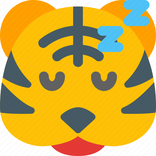 Tiger, sleeping, emoticons, animal icon - Download on Iconfinder