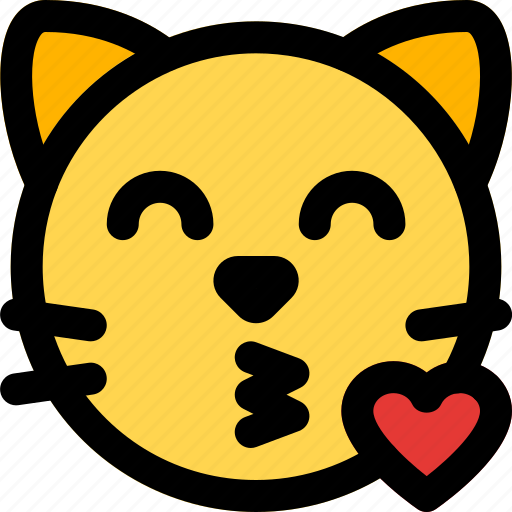 Cat, blowing, a, kiss, emoticons, animal icon - Download on Iconfinder