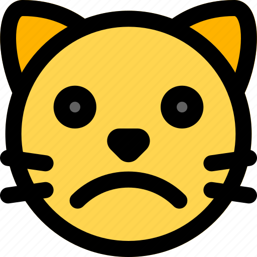 Cat, frowning, emoticons, animal icon - Download on Iconfinder