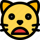 cat, frowning, open, mouth, emoticons, animal