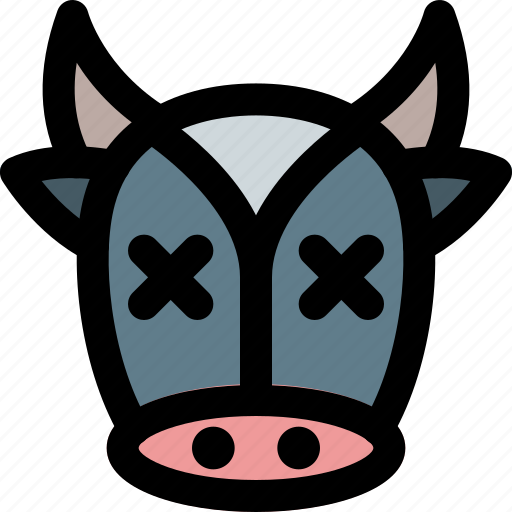 Cow, death, emoticons, animal icon - Download on Iconfinder