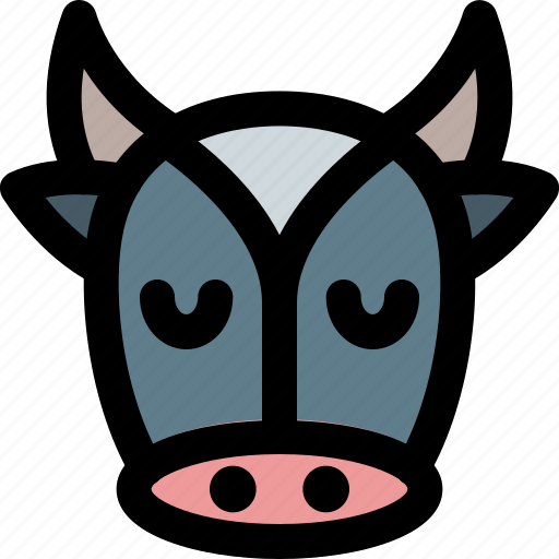 Cow, pensive, emoticons, animal icon - Download on Iconfinder