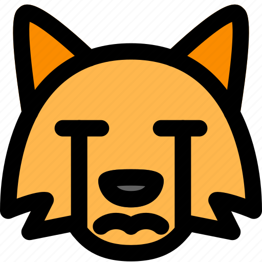 Fox, crying, emoticons, animal icon - Download on Iconfinder