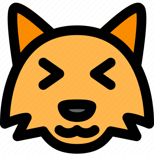 Fox, grinning, squinting, emoticons, animal icon - Download on Iconfinder