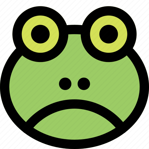 Frog, frowning, emoticons, animal icon - Download on Iconfinder