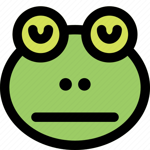 Frog, neutral, closed, eyes, emoticons, animal icon - Download on Iconfinder