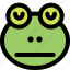 frog, neutral, closed, eyes, emoticons, animal 
