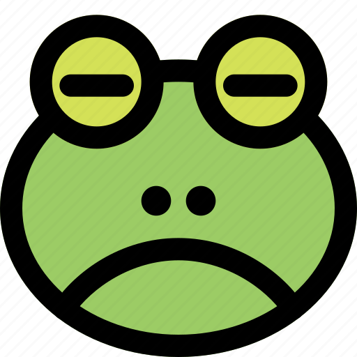 Frog, sad, closed, eyes, emoticons, animal icon - Download on Iconfinder