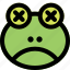 frog, sad, death, emoticons, animal 