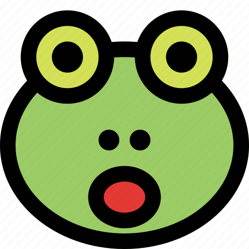 Frog, shock, emoticons, animal icon - Download on Iconfinder