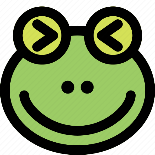 Frog, squinting, emoticons, animal icon - Download on Iconfinder