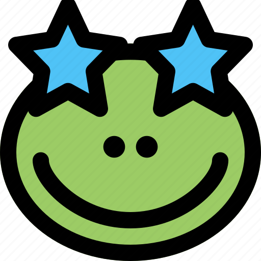 Frog, star, struck, emoticons, animal icon - Download on Iconfinder