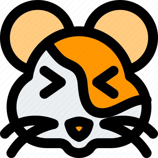 Hamster, squinting, emoticons, animal icon - Download on Iconfinder