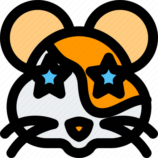 Hamster, star, struck, emoticons, animal icon - Download on Iconfinder