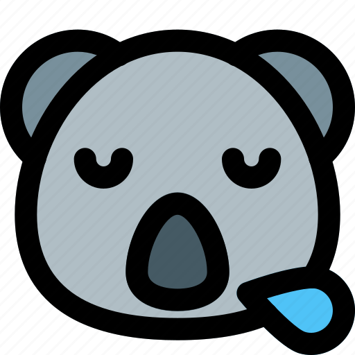 Koala, snoring, emoticons, animal icon - Download on Iconfinder